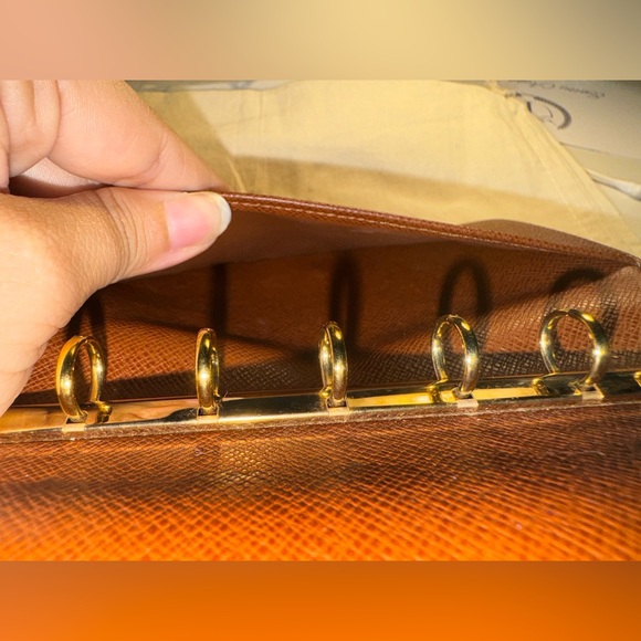 Authentic LOUIS VUITTON LV Monogram Canvas Leather Agenda PM Cover Clutch Wallet - Picture 8 of 9